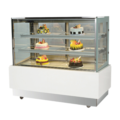 Cold Showcase Single - Square, S/S Finish, with LED