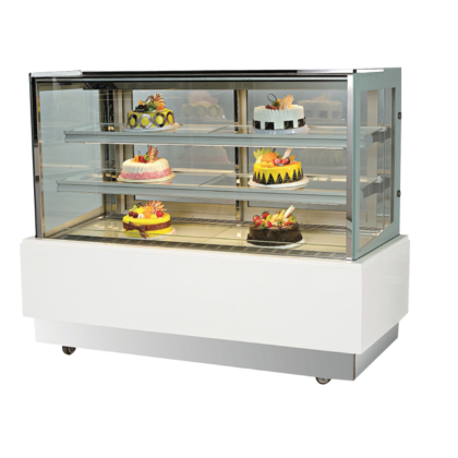 Cold Showcase Single - Square, S/S Finish, with LED