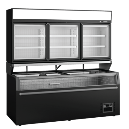 Combi Freezer Upper+lower Deck Crystal, Td-210-s2+zcd-l210s-s4t; 383+900 Ltr