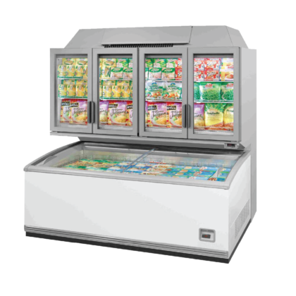 Multideck Combi Freezer 4 Half Glass Doors Top Sound Energy+alpina(Built-in)