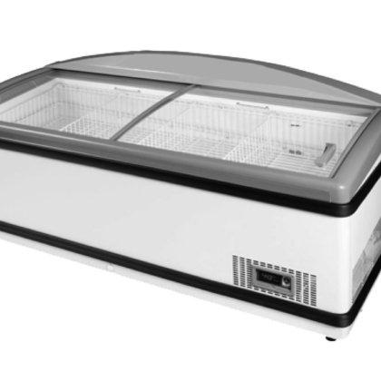 Island Freezer Smr-lsl Ad 1940 623l Light Curved Sliding Glass