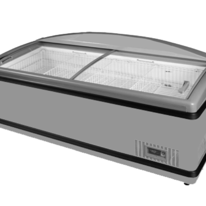 Island Freezer Smr-lsl Ad 1940 623l Light Curved Sliding Glass