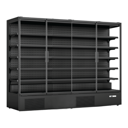 Multideck Chiller W/4 Hinged Glass Door & Side Panels Crystal